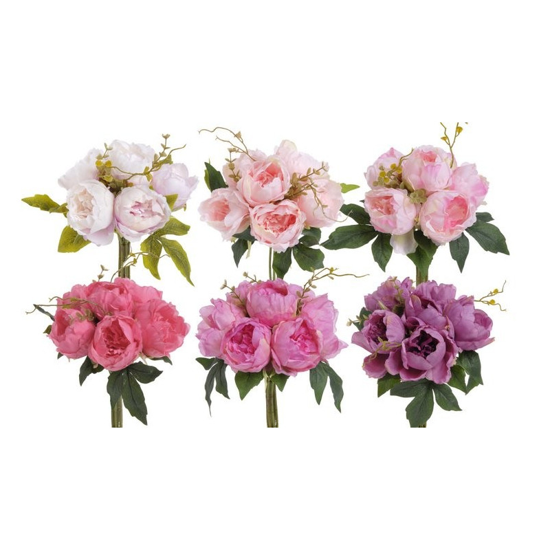 Róża kapuściana x 6, 30 cm - sztuczna roślina