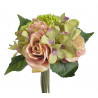 Bukiet róż z hortensją x 9, 30 cm