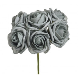Bukiet róż piankowych x 6 25cm MIX KOLORÓW