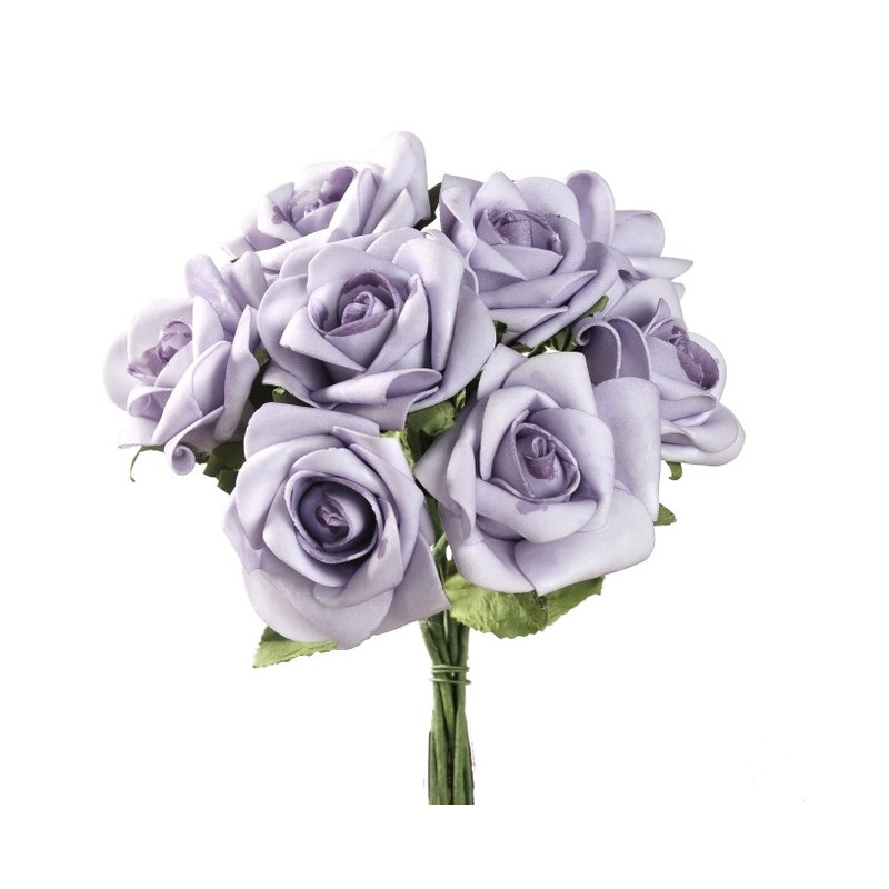 Różyczki piankowe 8szt/bukiet H24 cm