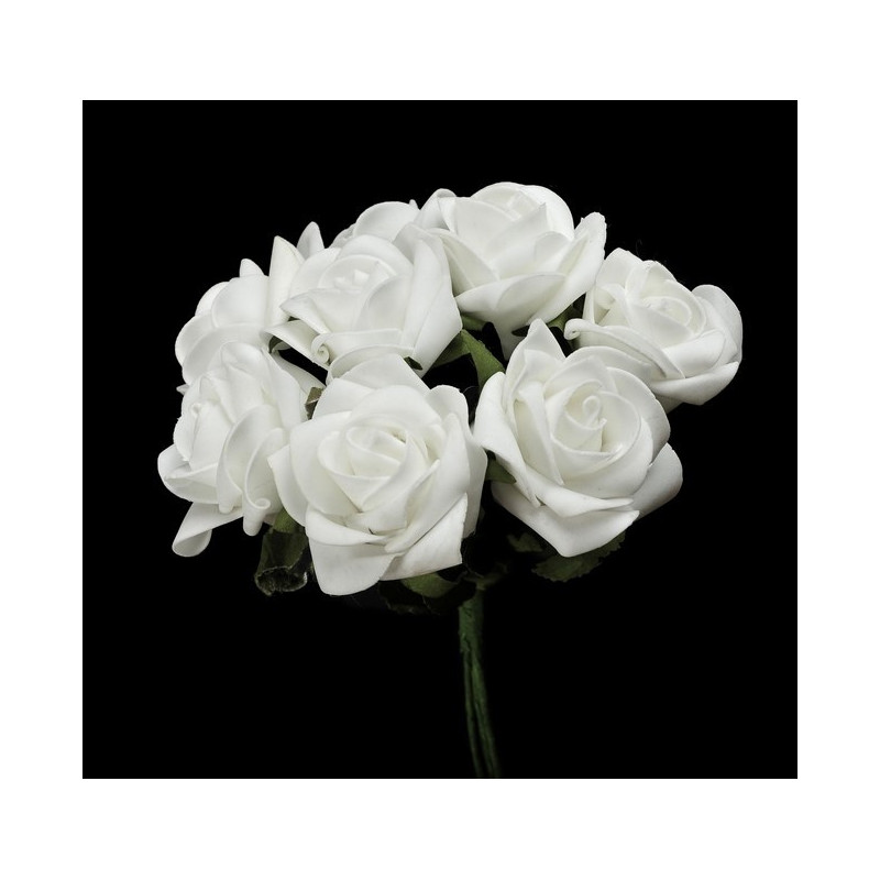 Różyczki piankowe 8szt/bukiet H24 cm