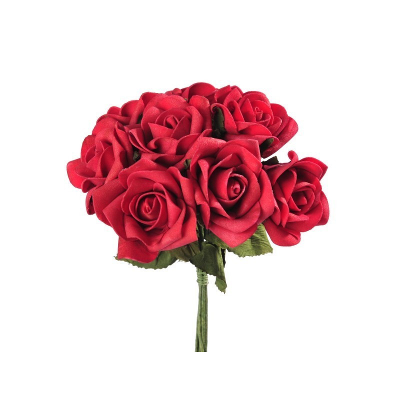 Różyczki piankowe 8szt/bukiet H24 cm