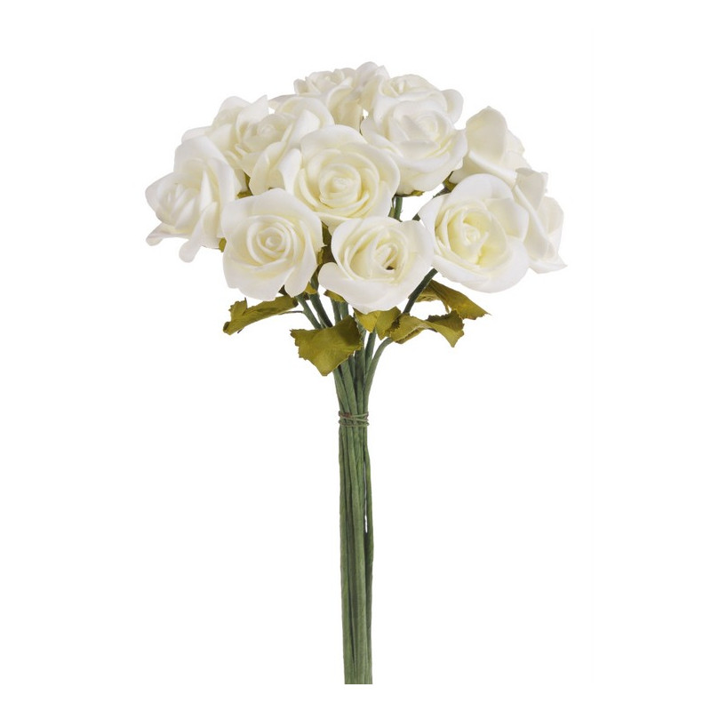 Różyczki piankowe 12szt/bukiet H23 cm