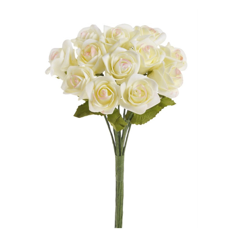 Różyczki piankowe 12szt/bukiet H23 cm