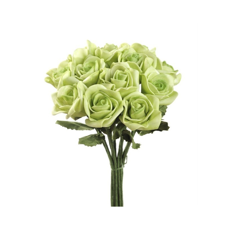 Różyczki piankowe 12szt/bukiet H23 cm