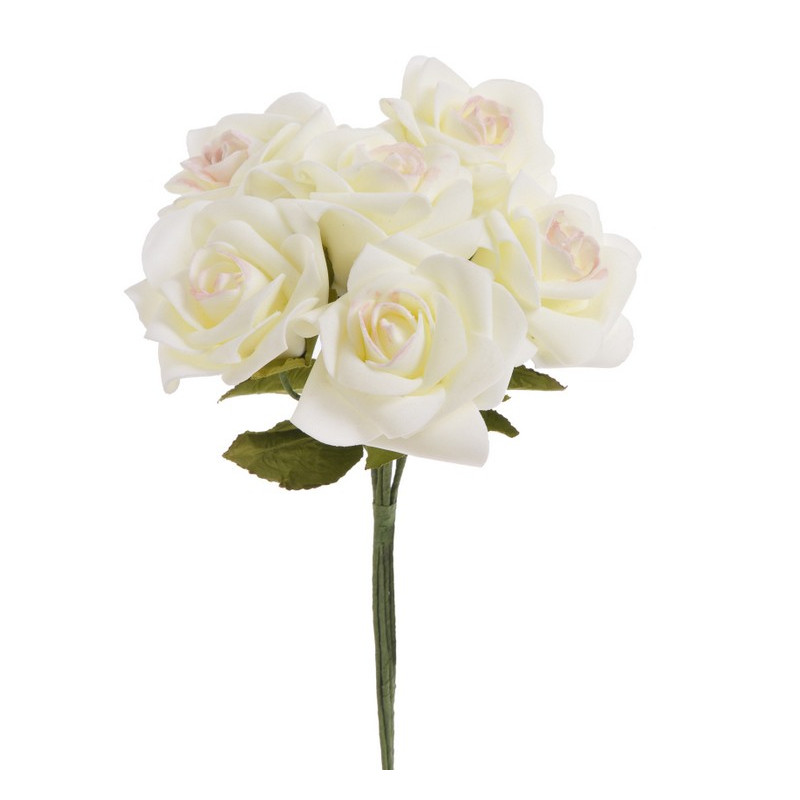 Róża duża pianka bukiet/6szt 25 cm