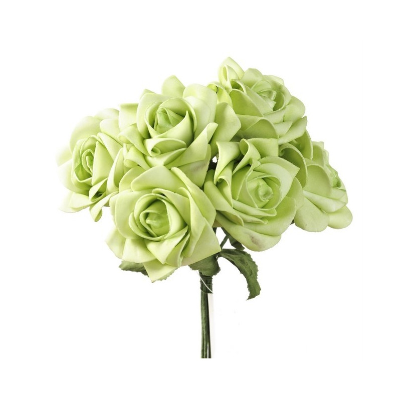 Róża duża pianka bukiet/6szt 25 cm