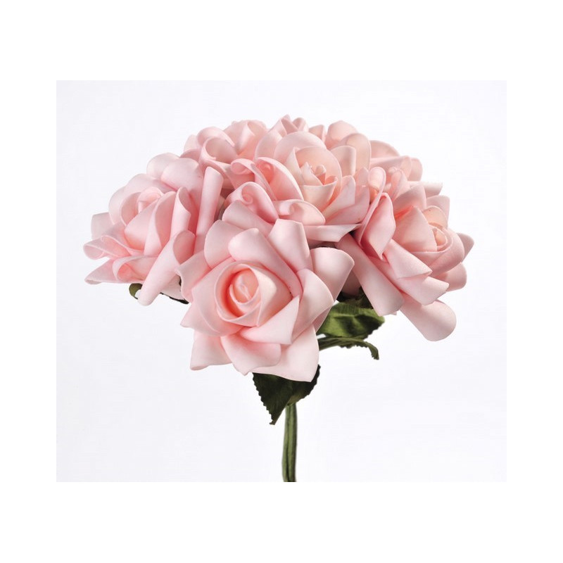 Róża duża pianka bukiet/6szt 25 cm