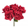 Róża duża pianka bukiet/6szt 25 cm
