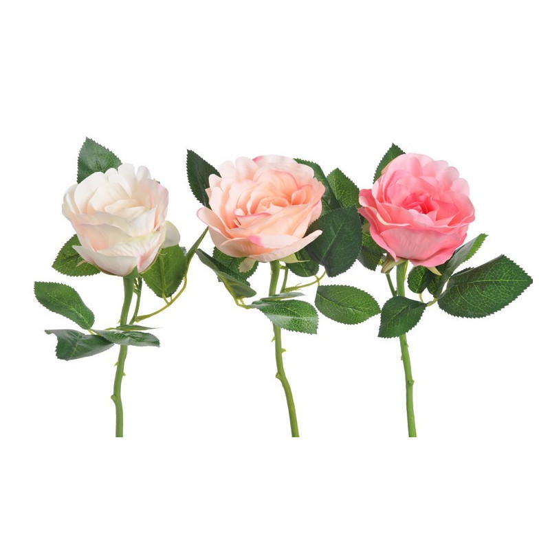 Róża Columbia z krótką łodygą 29 cm - sztuczna roślina