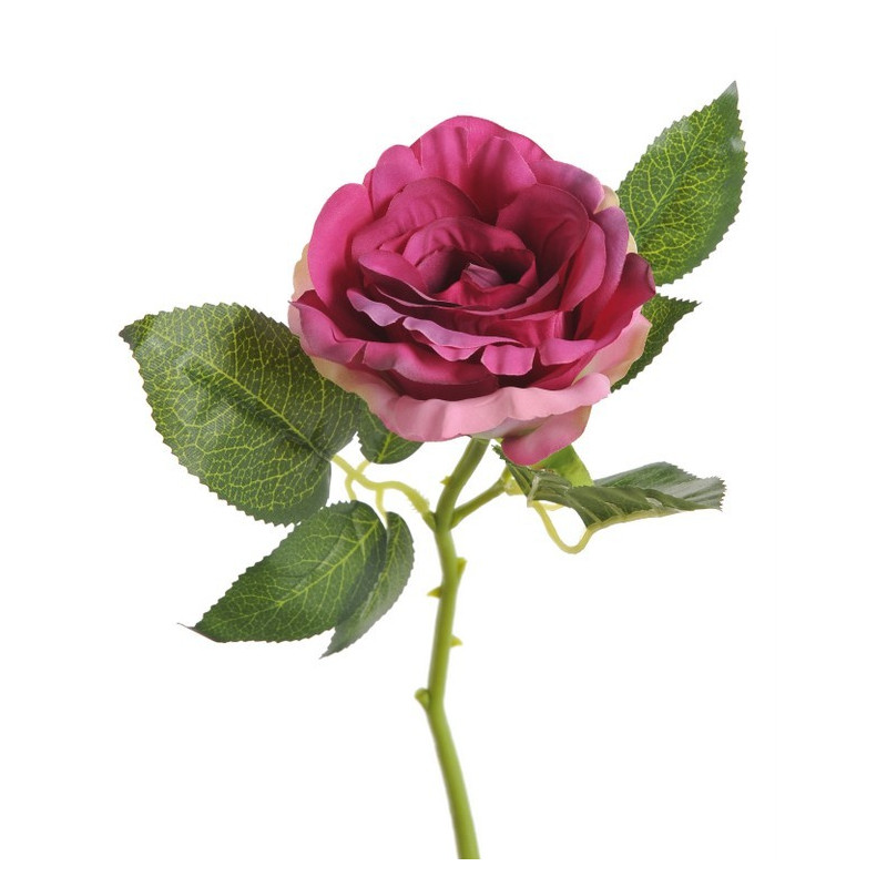 Róża aqua na krótkiej łodydze 22 cm - sztuczna roślina