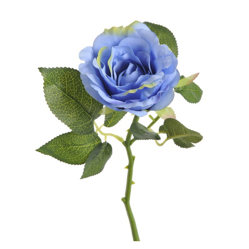 Róża aqua na krótkiej łodydze 22 cm - sztuczna roślina