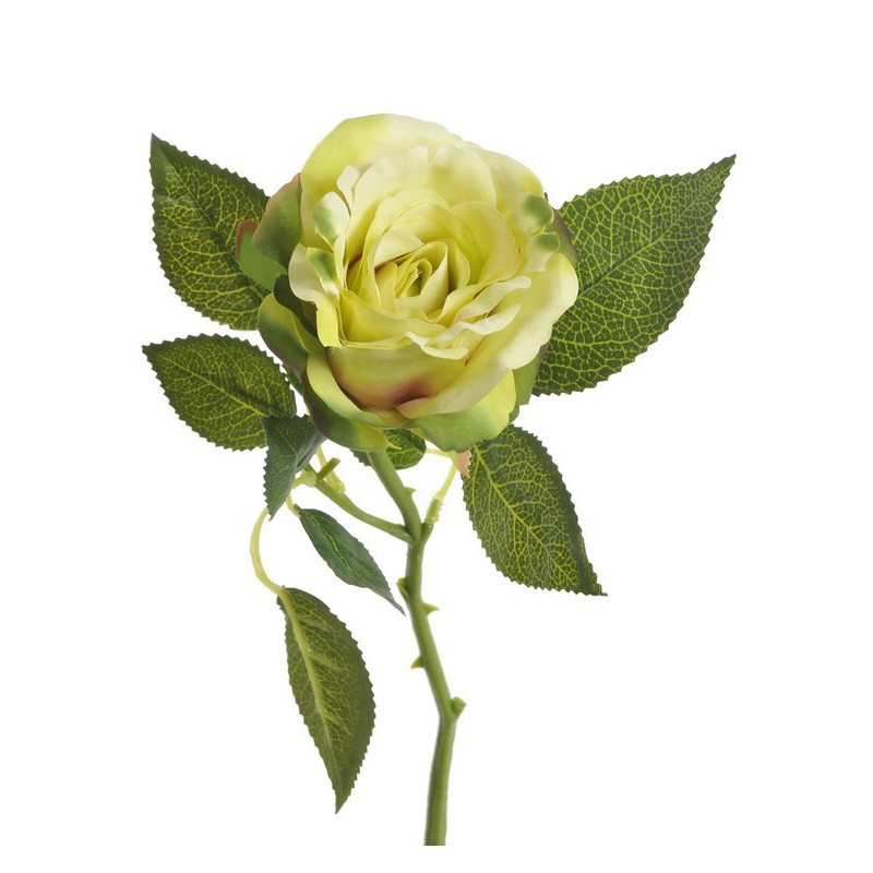 Róża aqua na krótkiej łodydze 22 cm - sztuczna roślina