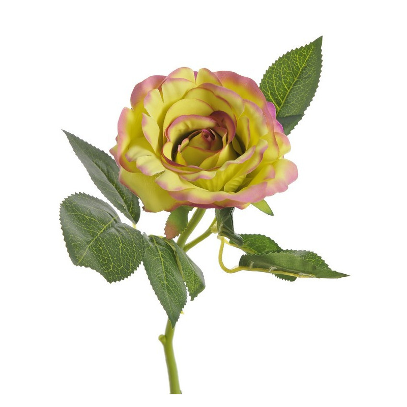 Róża aqua na krótkiej łodydze 22 cm - sztuczna roślina