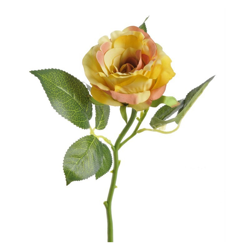 Róża aqua na krótkiej łodydze 22 cm - sztuczna roślina