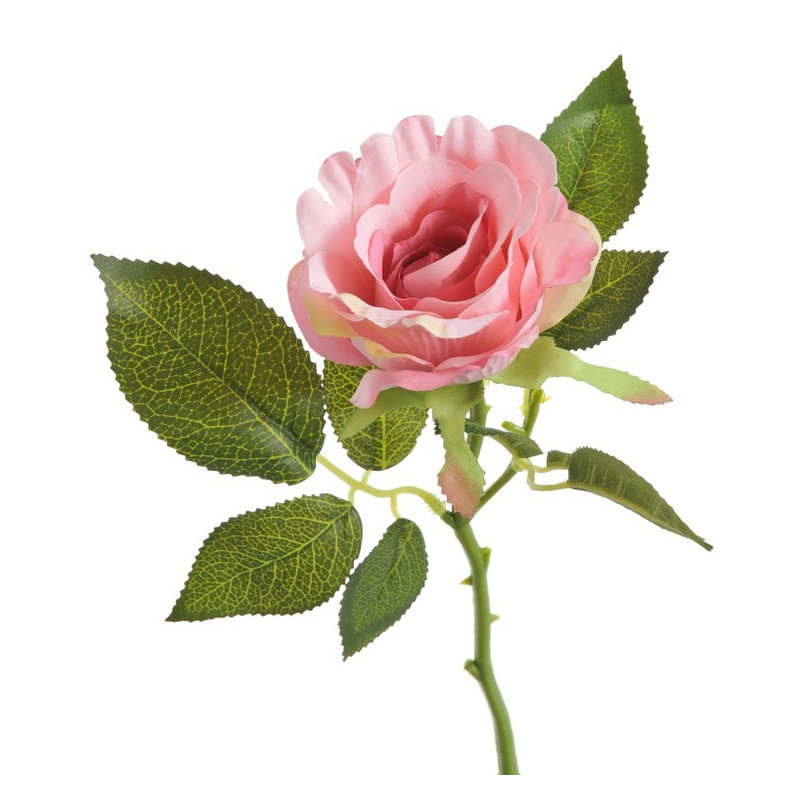 Róża aqua na krótkiej łodydze 22 cm - sztuczna roślina