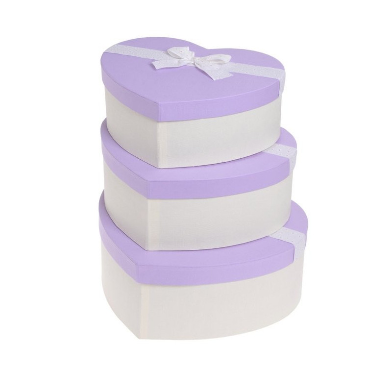 Pudełko serce 3szt-kpl BARDZO DUŻE