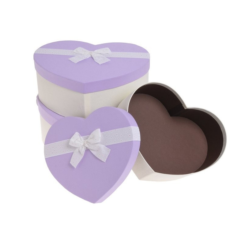 Pudełko serce 3szt-kpl BARDZO DUŻE