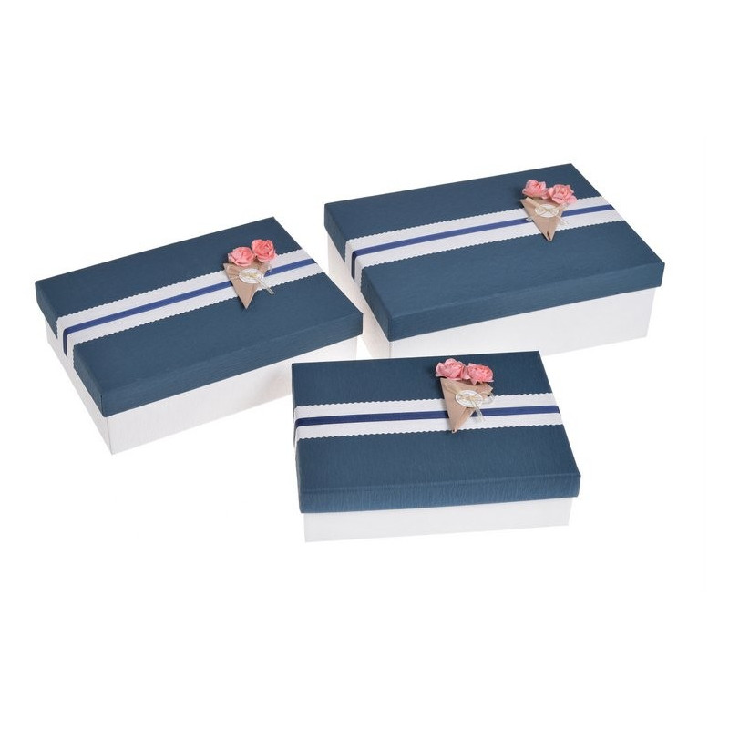 Pudełka 3szt-kpl BL/WH