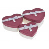 Pudełko serce 3szt-kpl