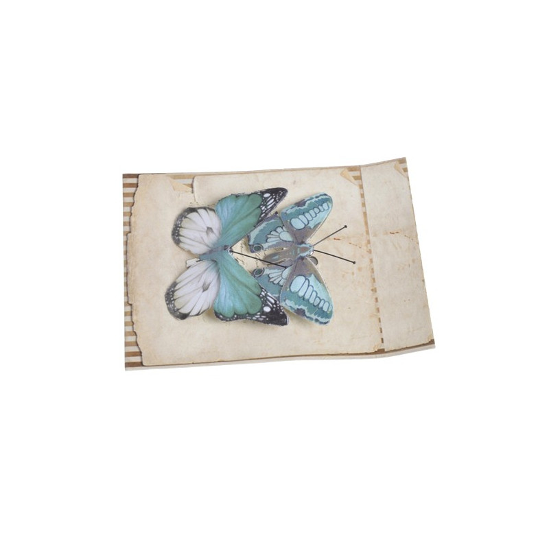Motyl na klipie 6,5 cm, 2szt