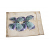 Motyl na klipie 7,5cm, 2szt LT VIOLET/ GREEN