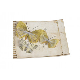 Motyl na klipie 8,5-5,5 cm, 3szt/paczka YELLOW
