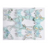 Motyl mix 8cm-5cm na klipie 10szt-krt BLUE