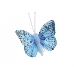 Motyl 5cm na klipie 24szt/paczka BLUE