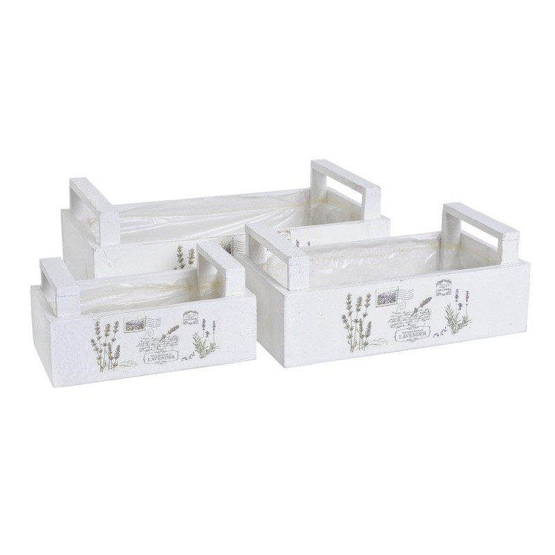 Skrzynki lawenda 3szt/kpl  - drewno