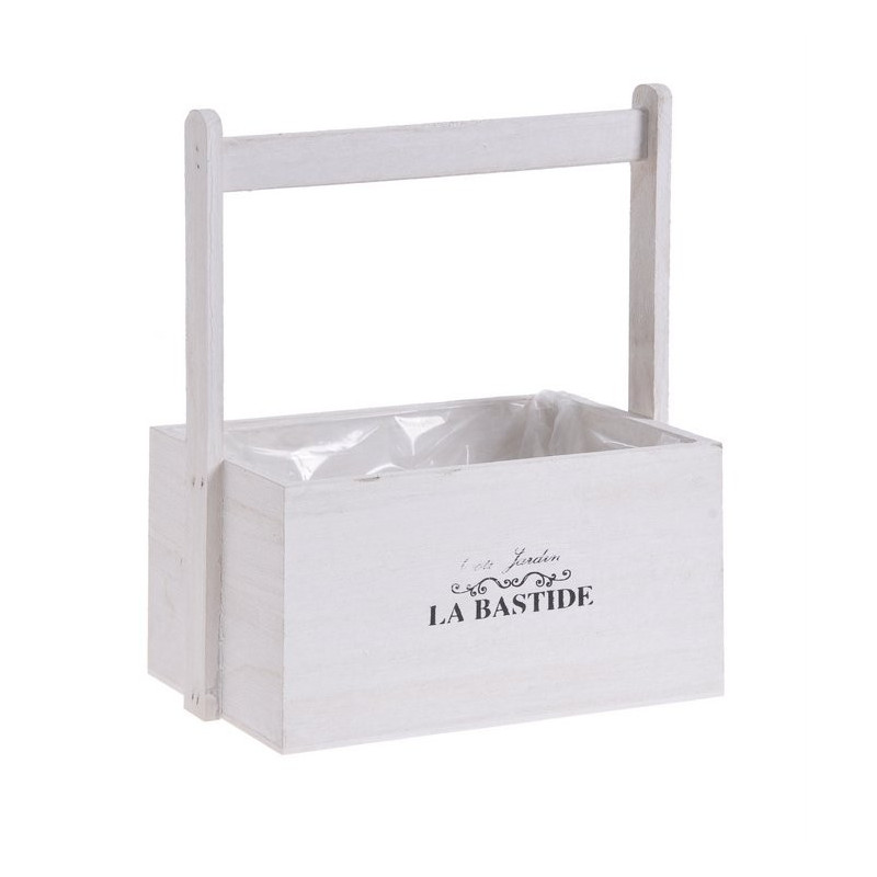 Skrzynka drewniana z uchwytem  white