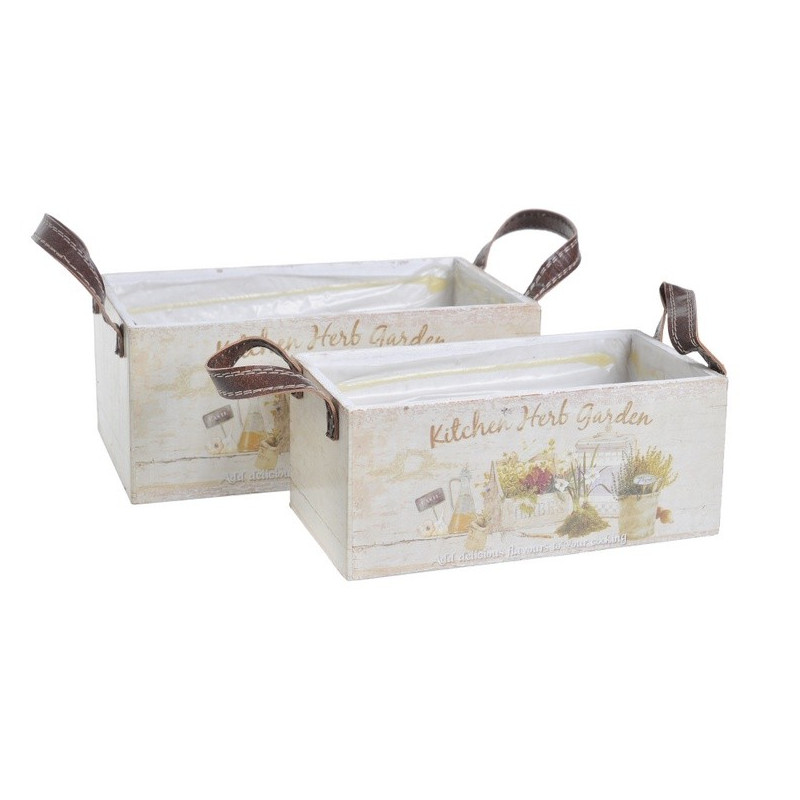 Skrzynki z ziołami 2szt-kpl