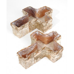 Krzyz z kory 36x29x10 cm