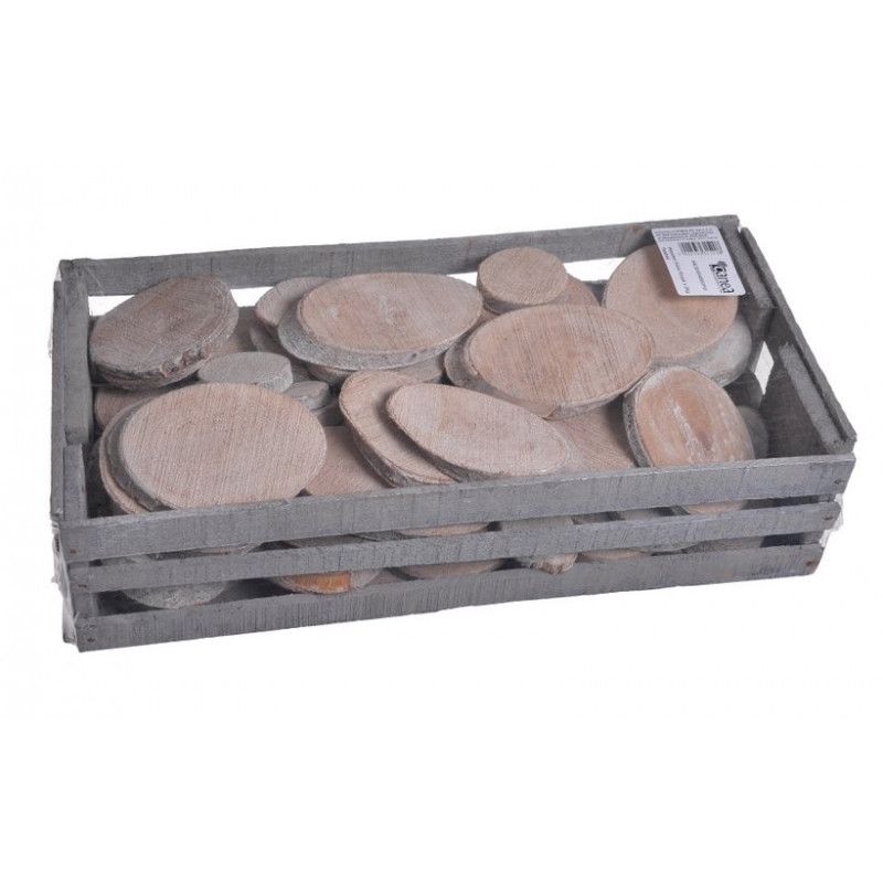 Wooden Slice Mixed frosted x2 kg  -plastry drewniane