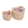 Pudelko serce 2sztkpl 12x16x17,5cm, 8x12x13 cm - flower box