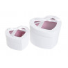 Pudelko serce 2sztkpl 12x16x17,5cm, 8x12x13 cm - flower box