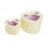 Pudelko serce 2sztkpl 12x16x17,5cm, 8x12x13 cm - flower box
