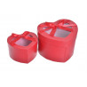 Pudelko serce 2sztkpl 12x16x17,5cm, 8x12x13 cm - flower box