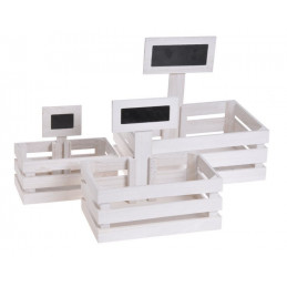 Skrzynki z tabliczkami 3szt WHITE