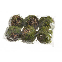 Kula mech+ratan 6szt 7 cm