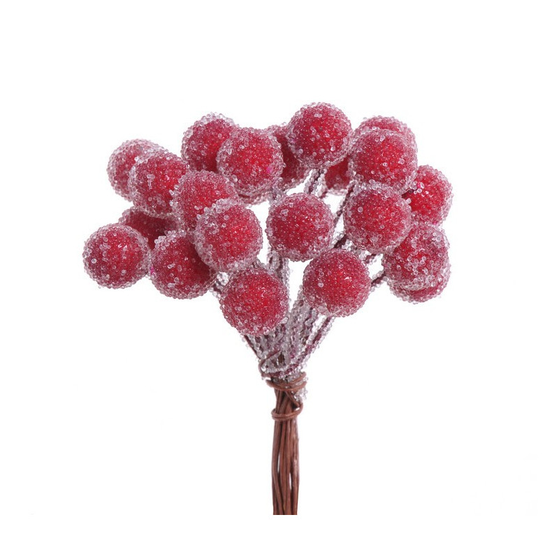 Kuleczki w cukrze na druciku, paczka/6peczków x 24sztuki, 1,3 - 9 cm - dodatek do stroików