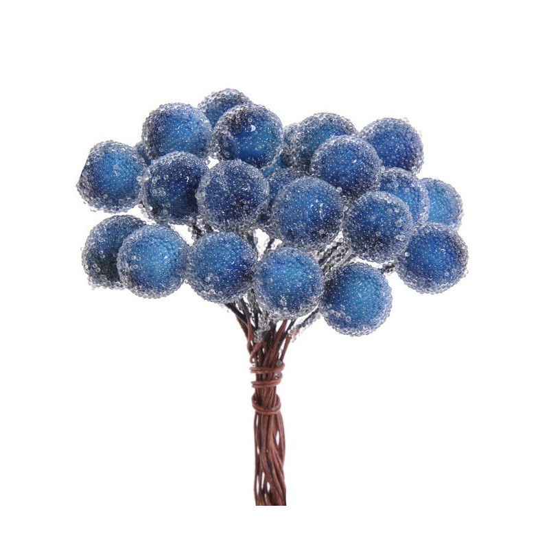 Kuleczki w cukrze na druciku, paczka/6peczków x 24sztuki, 1,3 - 9 cm - dodatek do stroików