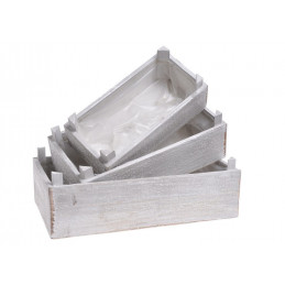 Skrzynki prostokątne 3szt-kpl