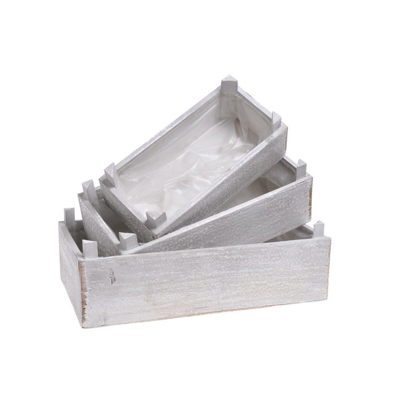 Skrzynki prostokątne 3szt-kpl