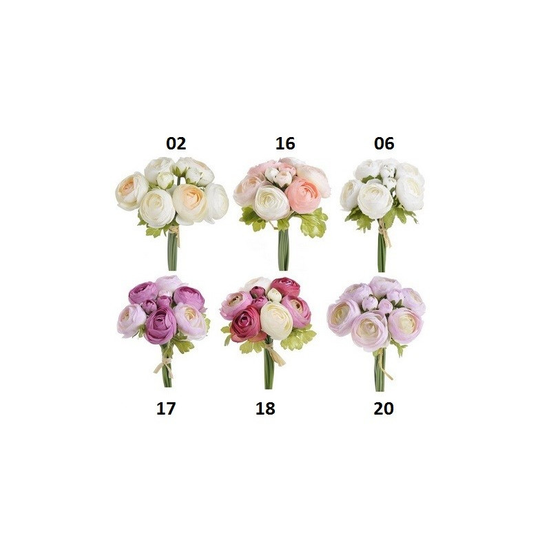 Ranunculus duży x 9 bukiet 25 cm