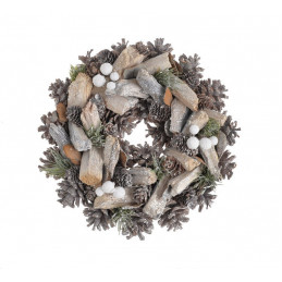 Wianek 26 cm WHITE WASHED - artykuł dekoracyjny