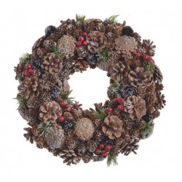 Wianek szyszki 34 cm NATURAL - artykuł dekoracyjny