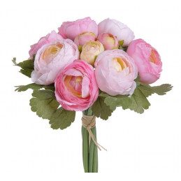 Ranunculus bukiet 7+3, 25 cm - sztuczna roślina