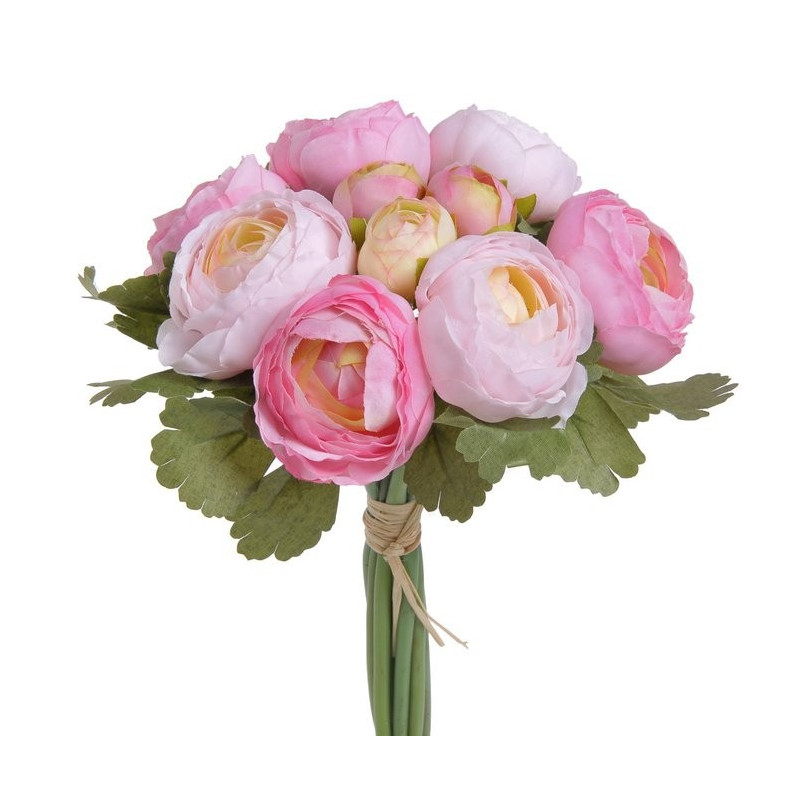 Ranunculus bukiet 7+3, 25 cm - sztuczna roślina