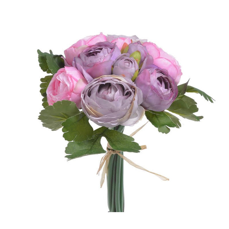 Ranunculus bukiet 7+3, 25 cm - sztuczna roślina